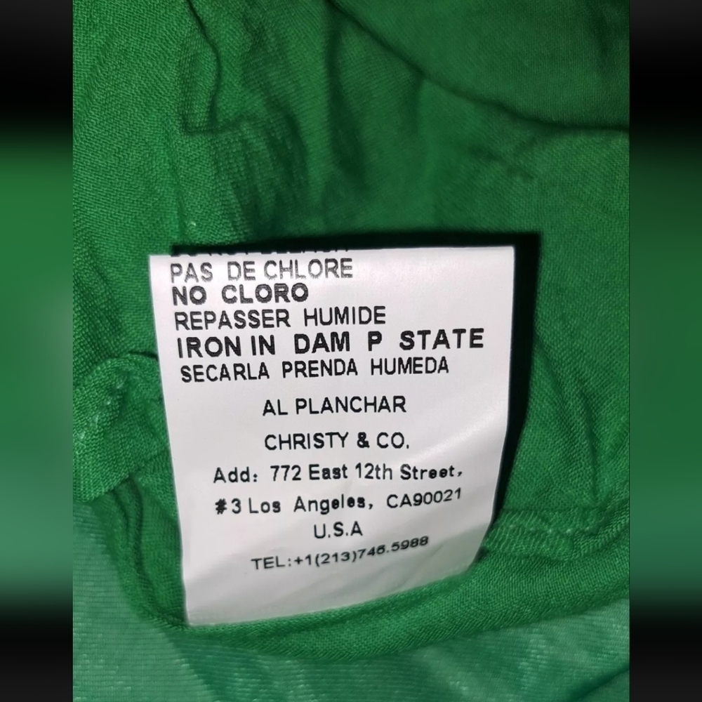 Christy & Co Emerald Green Maxi Dress Size Medium Off Shoulder Pockets NWT B21#7 - Picture 7 of 9